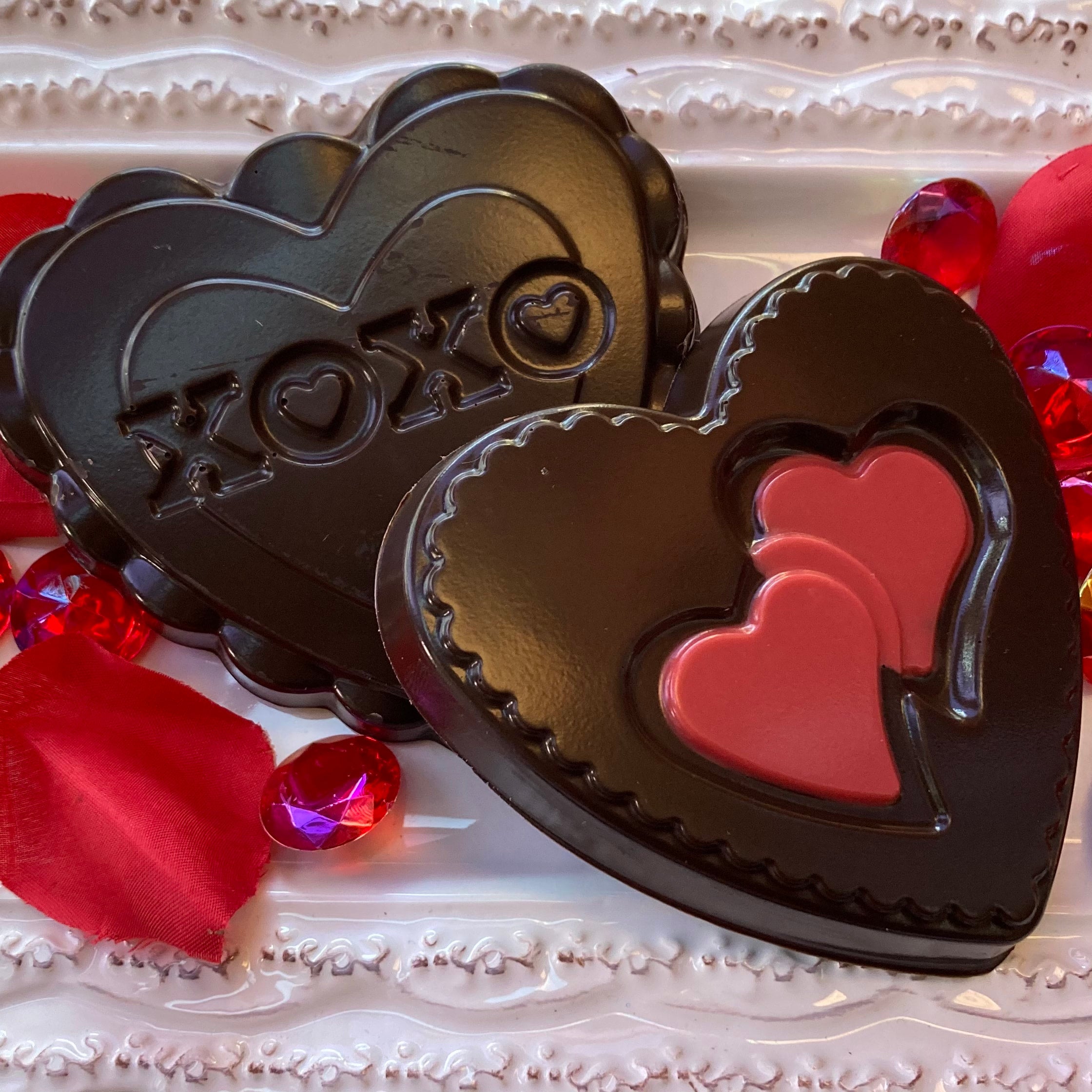 Large chocolate heart Maine Gourmet Chocolates