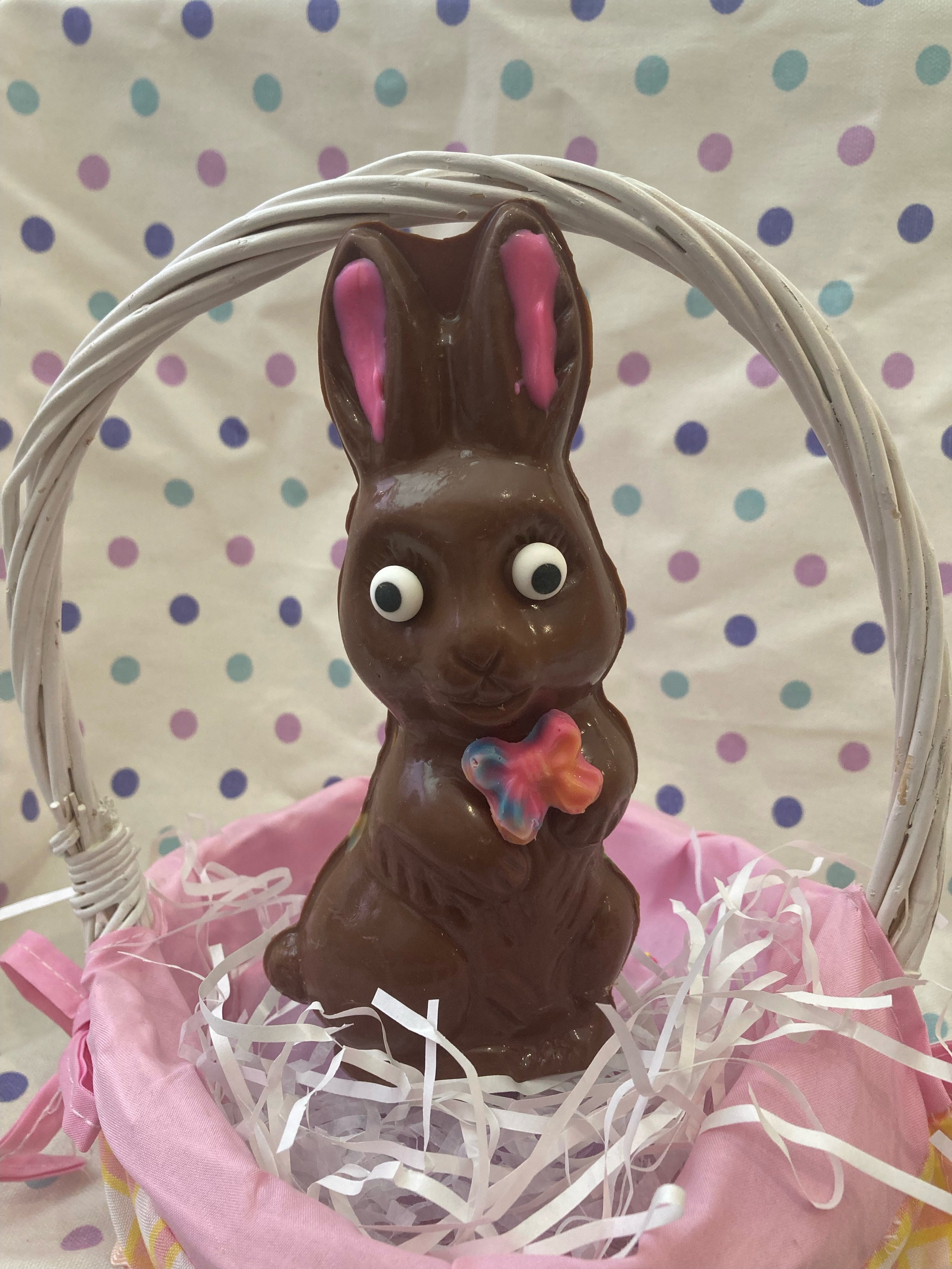 Standing break open bunny Maine Gourmet Chocolates